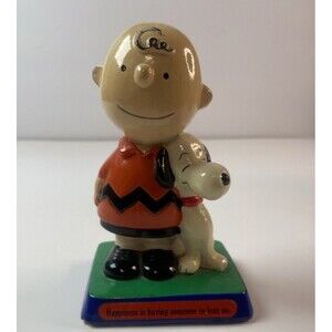 Vintage 1977 Charlie Brown & Snoopy Figurine “Happiness Is Lean On” Peanuts